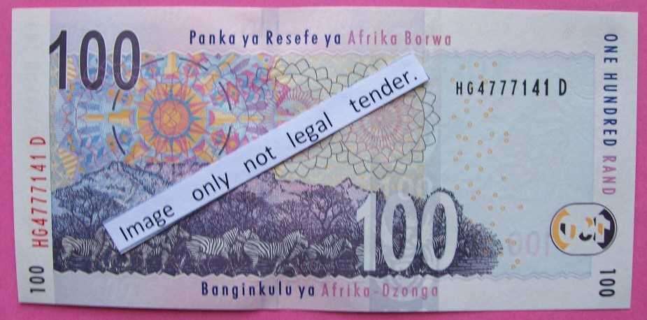 JJ MBOWENI : 2 X R100.00: Bank notes - Serial No's. - HG4777140D - ----41D- See Photo's/description.