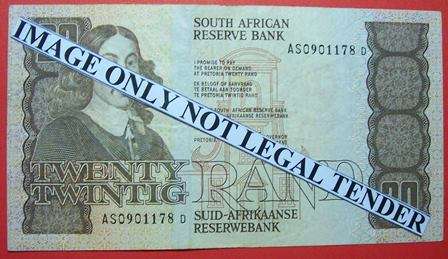 CL Stals - R20.00 note. Serial no.AS0901178D 1st issue.  Circulated note.