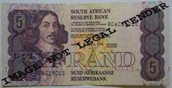 SA R5.00  GPC de KOCK 3rd issue Ser. No.BC6028022. Circulated note as per photo's.