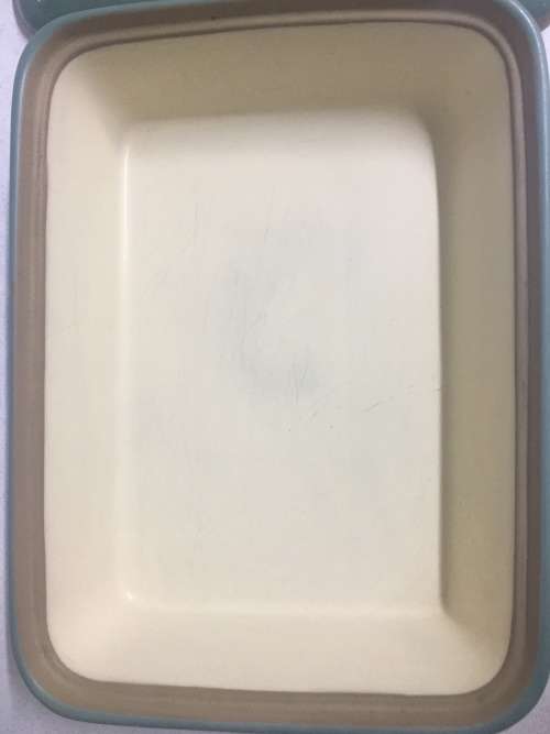 Denby server with lid, stoneware, Made in England - Manor green