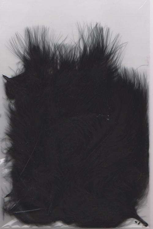 Marabou feathers- Black --  Fly tying/Fly Fishing