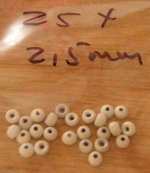 Tungsten beads Pearl White-  2.5mm Fly fishing/Fly tying