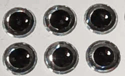 3D fish eyes (50) Silver -4mm - Fly fishing/Fly tying