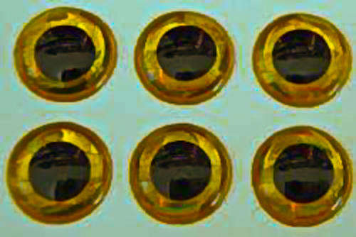 3D fish eyes (20) Gold - 4mm - Fly fishing/Fly tying