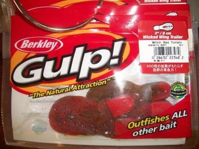 Berkley Gulp Wicked Wing Trailer 3" Watml Red Tom - Fishing