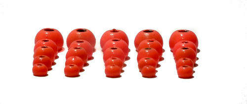 Hot OrangeTungsten Beads -  5 sizes - Fly fishing/Fly tying