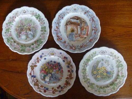 Royal Doulton Brambly Hedge Complete 4 Season Plate Set