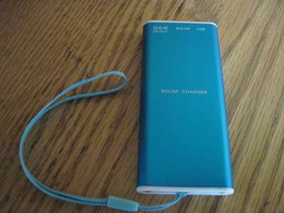 Solar cellphone/Ipod charger- Blue