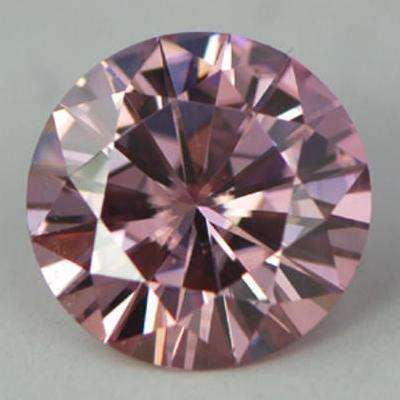 PRETTY PINK ICE ROUND FACET CUBIC ZIRCONIUM - 4.165 CTS