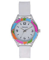 AAA Branded Watches - TOMATO - PASSION - Ladies Multi Colour Epoxy with White Silicon Strap