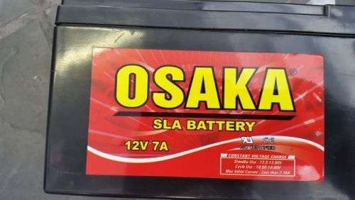 Osaka 12v 7A Battery - Garage door or gate Motor Replacement Battery