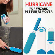 Hurricane Fur Wizard Pet Fur & Lint Reusable Remover with Self Cleaning Base