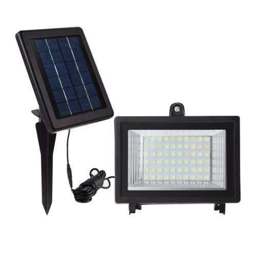 Solar Flood lights Outdoor Landscape Lighting 54LED/120Lumen Cast Aluminium Wall /In-grou