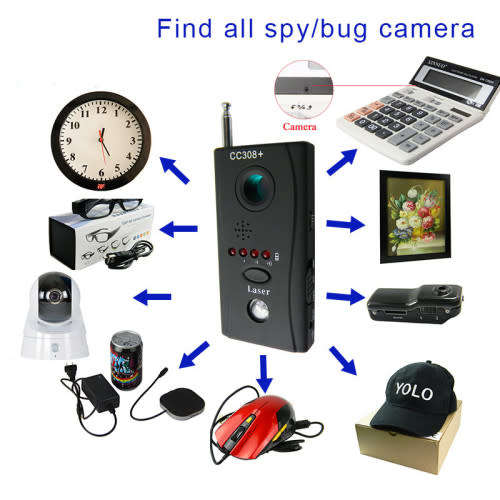 CC308+ Multi-Detector Full-Range All-Round Detector For Hidden Spy Camera IP Lens GMS BUG RF Signal