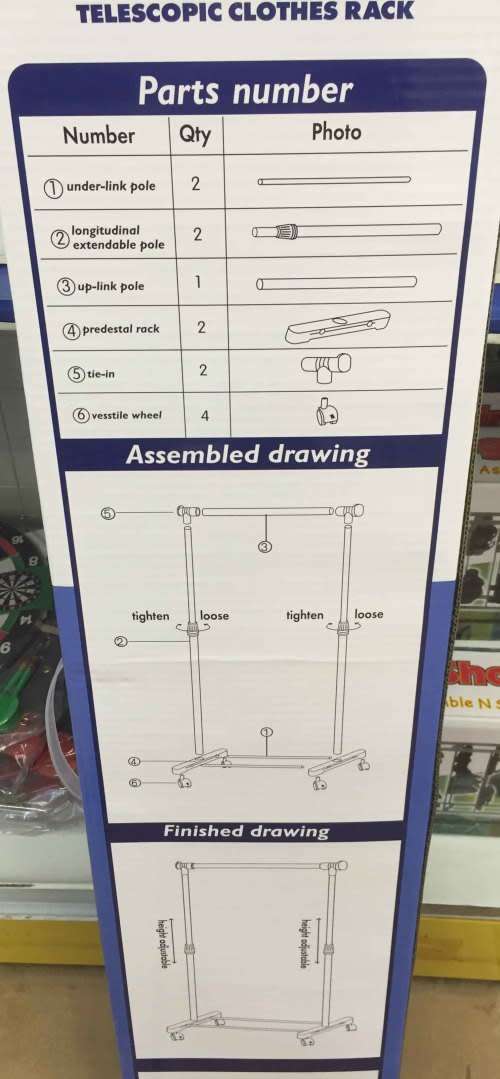 Single Pole Clothes Rack