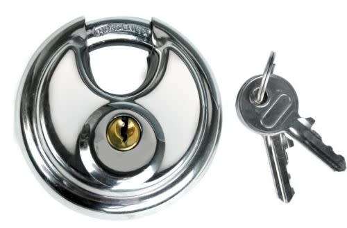 70mm Stainless Steel Disc Padlock By Ultra Hardware