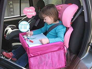 On the go waterproof Portable Baby Kids booster Car Seat play n Snack Travel Tray Drawing Board