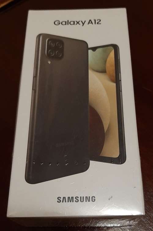 samsung A12 brand new, sealed box