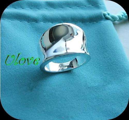 Sterling silver filled concave ring