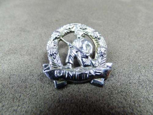 UNITAS (BOER WAR SKIET COMMANDO BERET BADGE) SILVER