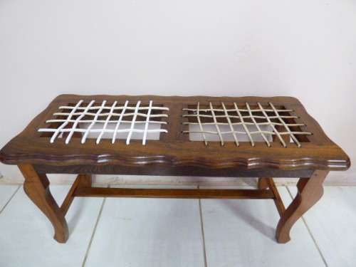AN AWESOME SOLID TEAK RIEMPIE BENCH WITH A BIT OF A RUSTIC LOOK, PERFECT IN THE LAPA OR ON A PATIO!!