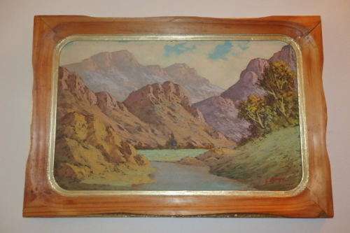 A FANTASTIC FRAMED VINTAGE ORIGINAL SIGNED OIL PAINTING BY RENOWNED SOUTH AFRICAN ARTIST G. CRONJE