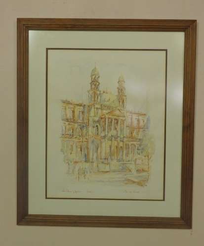 A FABULOUS ORIGINAL WATERCOLOUR PAINTING OF "THE PALACE OF JUSTICE - PTA" BY EDMUND BARTON (4 of 8)