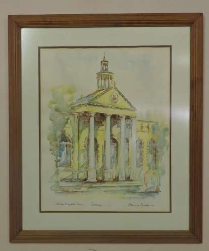 AN AWESOME ORIGINAL WATERCOLOUR PAINTING OF "THE OLD MAGISTRATES COURT" BY EDMUND BARTON (5 of 8)