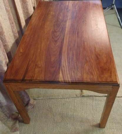 AN EXQUISITE VINTAGE SOLID TEAK 6-SEATER DINING TABLE WITH AWESOME CLEAN UNCOMPLICATED LINES