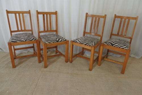 FOUR EXQUISITE ANTIQUE "HONEYED OAK" OAK DINING CHAIRS IN AMAZING CONDITION bid/chair