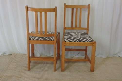 FOUR EXQUISITE ANTIQUE "HONEYED OAK" OAK DINING CHAIRS IN AMAZING CONDITION bid/chair