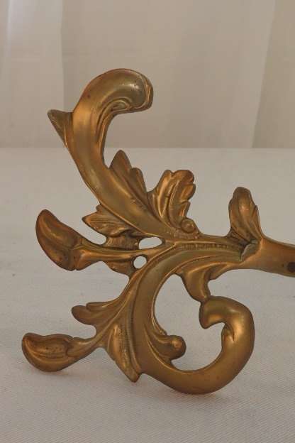 AN INCREDIBLE PAIR OF (LARGE) SOLID BRASS FIXED/ RIGID CURTAIN TIEBACKS IN SUPERB CONDITION