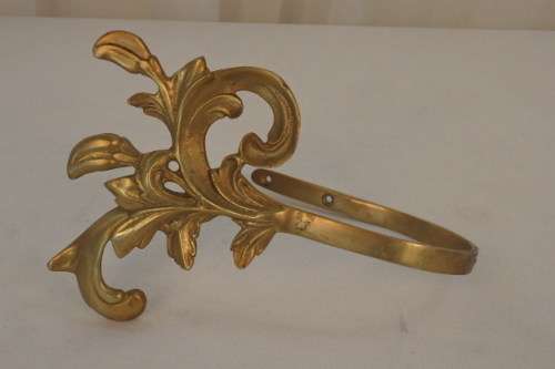 AN INCREDIBLE PAIR OF (LARGE) SOLID BRASS FIXED/ RIGID CURTAIN TIEBACKS IN SUPERB CONDITION