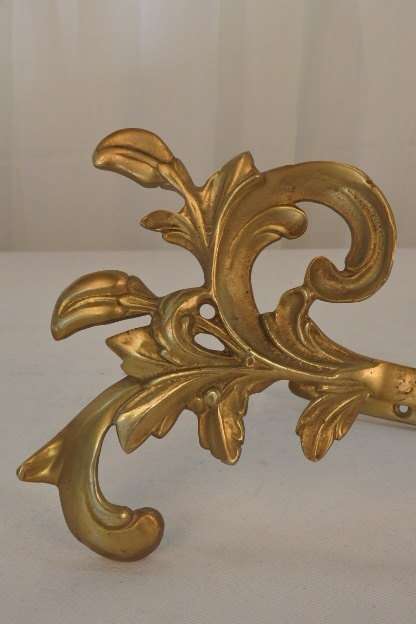 AN INCREDIBLE PAIR OF (LARGE) SOLID BRASS FIXED/ RIGID CURTAIN TIEBACKS IN SUPERB CONDITION