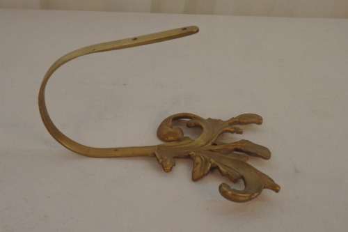 AN INCREDIBLE PAIR OF (LARGE) SOLID BRASS FIXED/ RIGID CURTAIN TIEBACKS IN SUPERB CONDITION