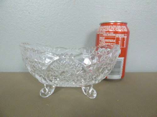 A BEAUTIFUL "LEAD" CUT-CRYSTAL FOOTED BOWL WITH A STUNNING DESIGN. GORGEOUS ON YOUR TABLE!!