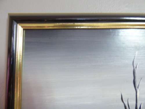 A LOVELY FRAMED SIGNED "J HANSEN" OIL ON BOARD OF A DESOLATE LANDSCAPE PAINTING! STUNNING!!