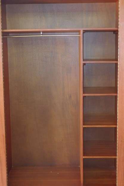 A SPECTACULAR TALL (2.2m) GRECIAN GABLED SOLID MAHOGANY WARDROBE WITH SOLID BRASS HANDLES