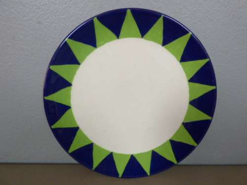 5 STUNNING "HAND PAINTED" CERAMIC PLATES. AMAZING COLOURS TO BRIGHTEN UP YOUR SUMMER TABLE!!!