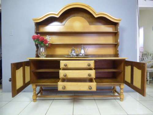 AN UNQUESTIONABLY BEAUTIFUL VINTAGE SOLID YELLOW WOOD & IMBUIA WELSH DRESSER, BEAUTIFUL & ELEGANT!!!