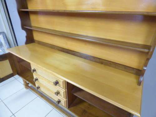 AN UNQUESTIONABLY BEAUTIFUL VINTAGE SOLID YELLOW WOOD & IMBUIA WELSH DRESSER, BEAUTIFUL & ELEGANT!!!