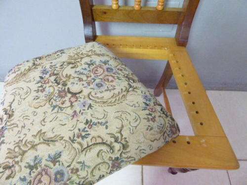 WOW! 6 STUNNING VINTAGE YELLOW WOOD & IMBUIA DINING CHAIRS.GORGEOUS WITH ANY TABLE!! Bid/chair