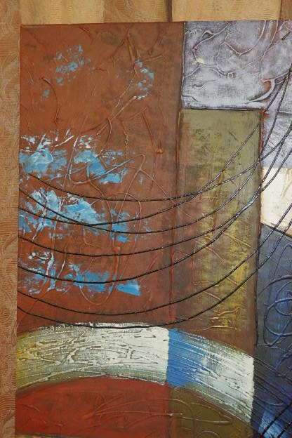 A GORGEOUS BOX FRAMED ABSTRACT PAINTING WITH VIBRANT COLOURS - AWESOME FOR A MODERN APARTMENT