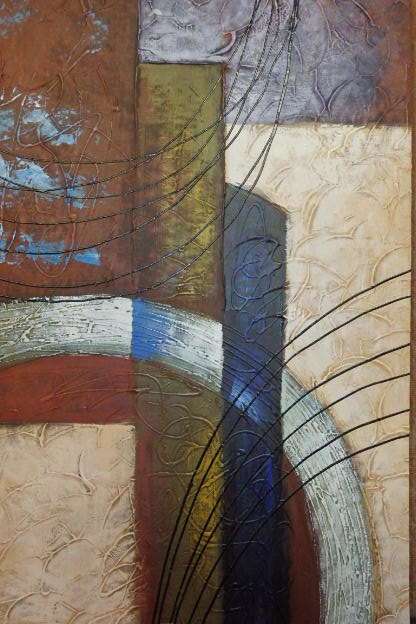 A GORGEOUS BOX FRAMED ABSTRACT PAINTING WITH VIBRANT COLOURS - AWESOME FOR A MODERN APARTMENT