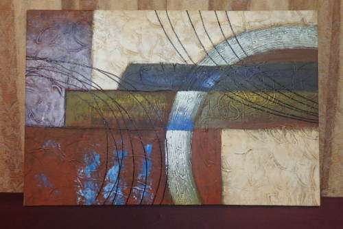 A GORGEOUS BOX FRAMED ABSTRACT PAINTING WITH VIBRANT COLOURS - AWESOME FOR A MODERN APARTMENT