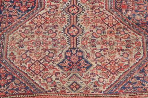 A MAGNIFICENT ANTIQUE PERSIAN CARPET (2.1m x 1.3m) WITH LOADS OF CHARACTER AND CHARM
