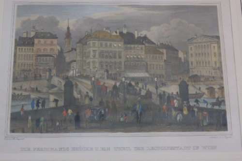 4x GORGEOUS VINTAGE PRINTS OF EUROPEAN CITIES IN THE 1800's BY 19th CENTURY ARTISTS bid/print