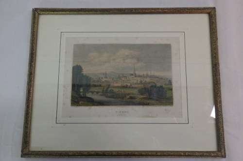 4x GORGEOUS VINTAGE PRINTS OF EUROPEAN CITIES IN THE 1800's BY 19th CENTURY ARTISTS bid/print