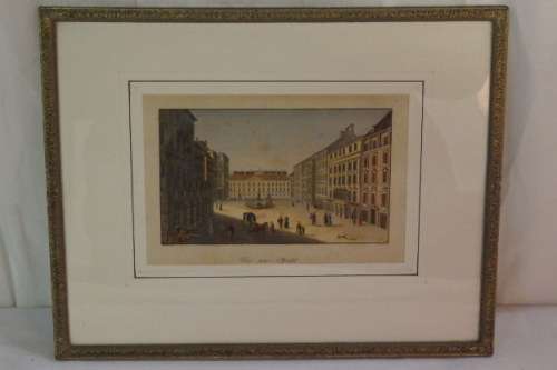 4x GORGEOUS VINTAGE PRINTS OF EUROPEAN CITIES IN THE 1800's BY 19th CENTURY ARTISTS bid/print