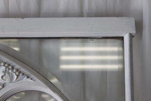 A RARE AND MAGNIFICENT ANTIQUE BEVELED GLASS "PEACOCK" DOUBLE DOOR ARCH TRANSOM WINDOW